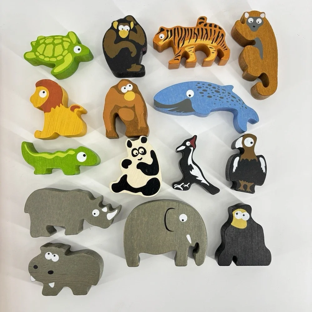 BeginAgain Balance Boat‎ Endangered Animals Game Wooden Motor Play 3+ Complete